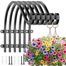EPHECH heavy-duty plant hanger hook 16-inch wall bracket for secure indoor and outdoor display