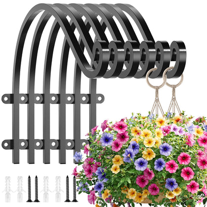 EPHECH heavy-duty plant hanger hook 16-inch wall bracket for secure indoor and outdoor display