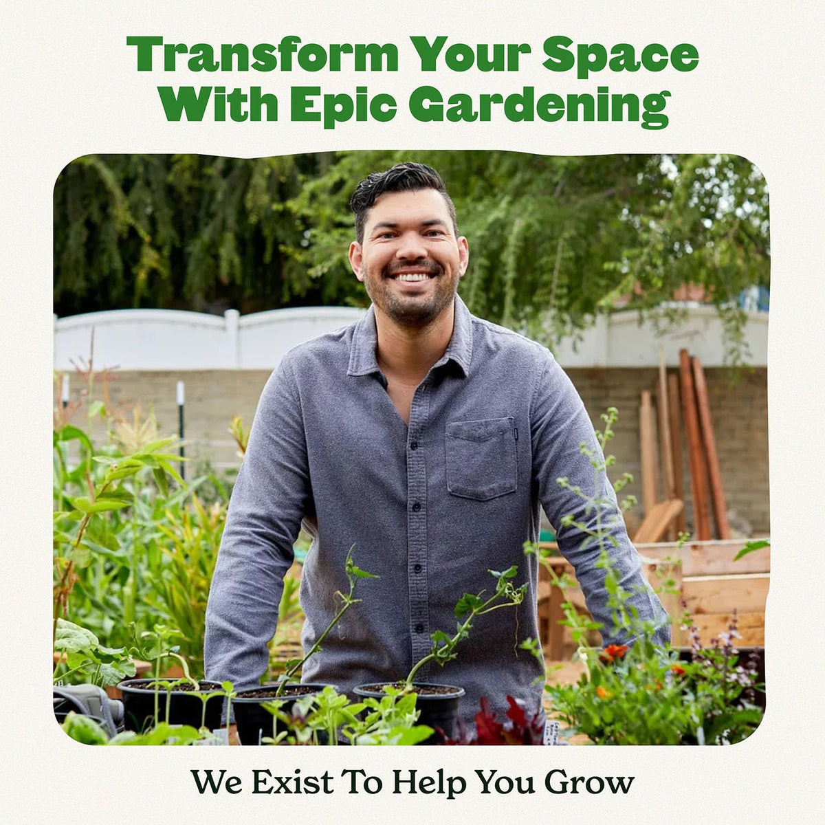 Epic Gardening sage green tray shows air pruning corners promoting strong roots.