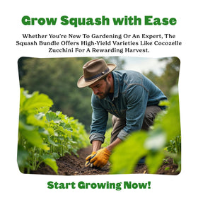 Epic Gardening squash seeds thrive in small spaces like containers.