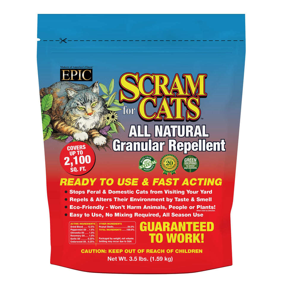 EPIC REPELLENTS Flagline 15003 cat scram shaker bag deters cats around gardens effectively