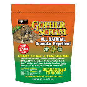 EPIC REPELLENTS Gopher Scram 3.5 lb bag deters digging with all-natural granules.