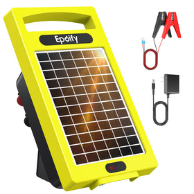 Epoify solar fence charger in use guarding livestock across a pasture