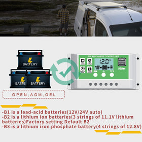 EpRec USB dual-output ports ideal for charging devices from solar.