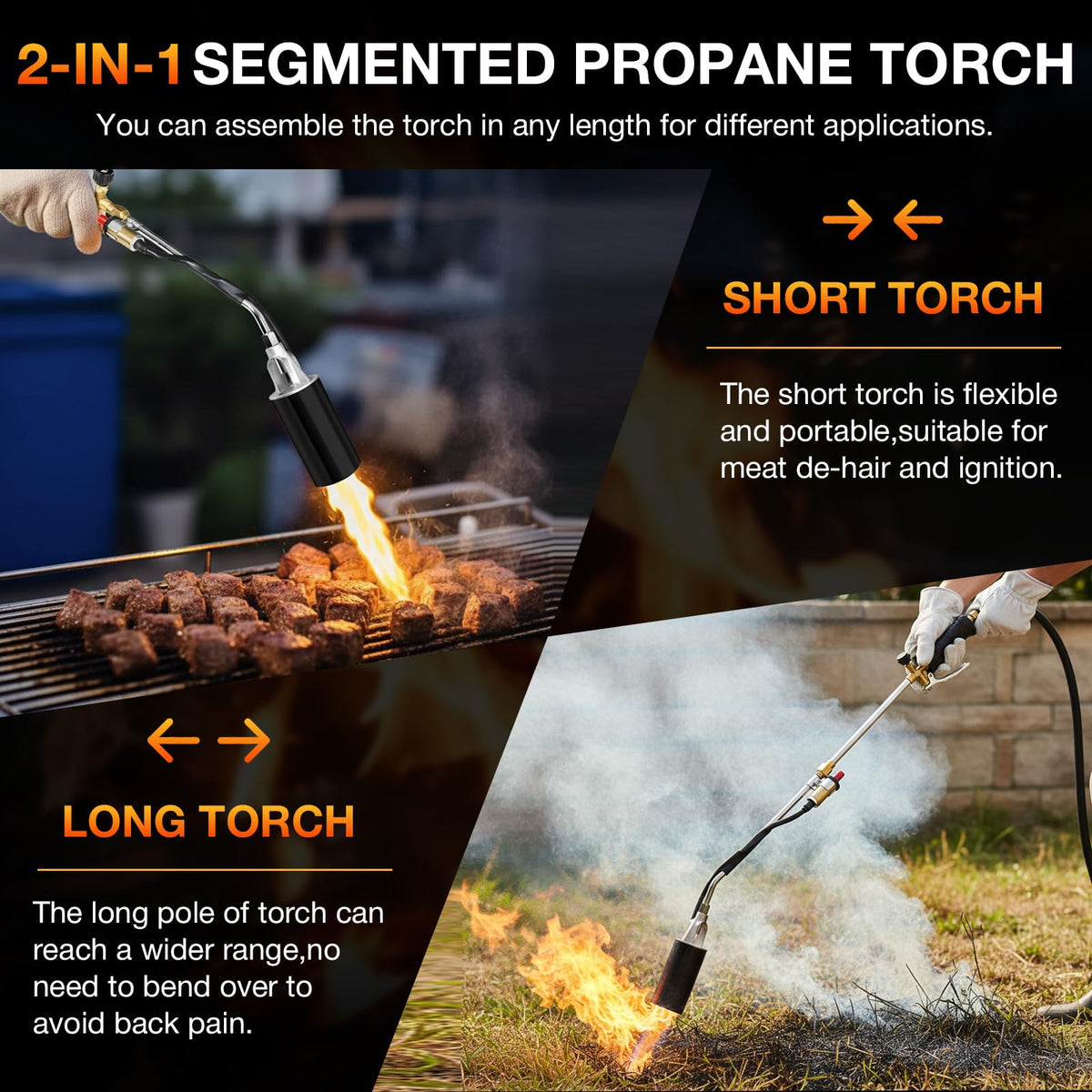 Eptchn adjustable flame control for precise weed treatment.