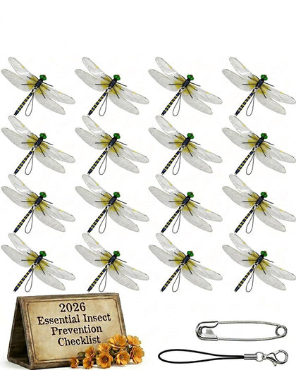 Equely Dragonfly Clips showcase lifelike 3D insect detail for garden decor.