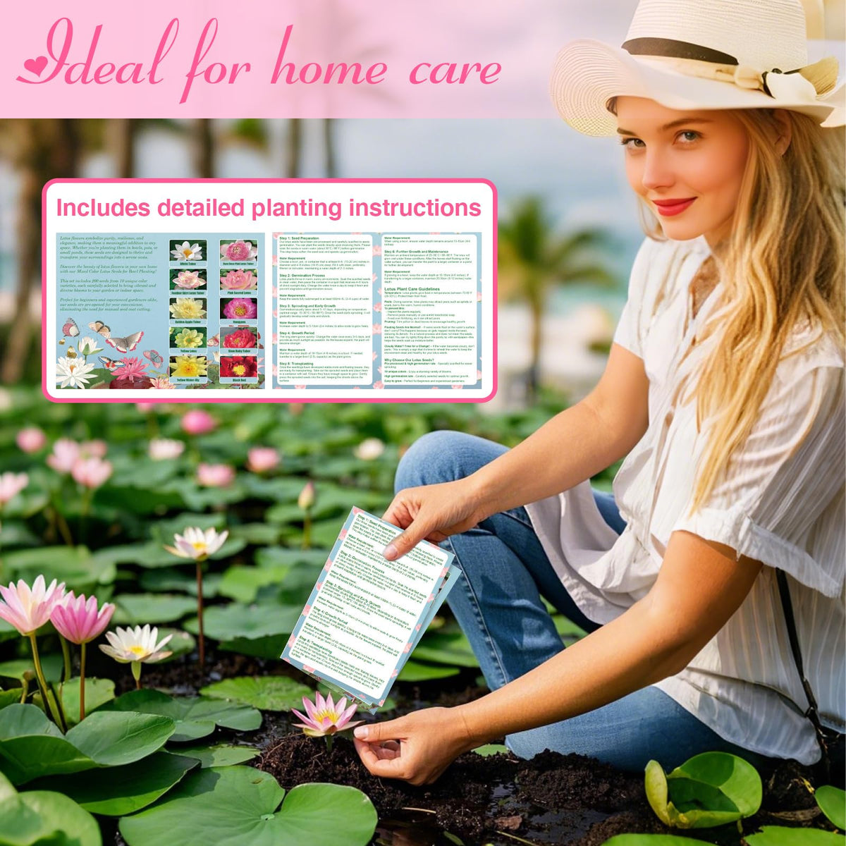 EquSym gift-pack lotus seeds ideal for nature lovers and garden enthusiasts