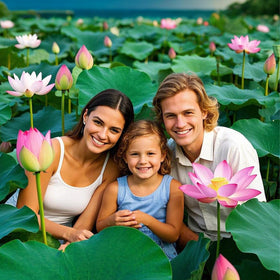 EquSym colorful lotus bloom variety ready to enhance any water feature