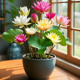 EquSym lotus seeds 100pcs pack for diverse water garden displays and easy cultivation
