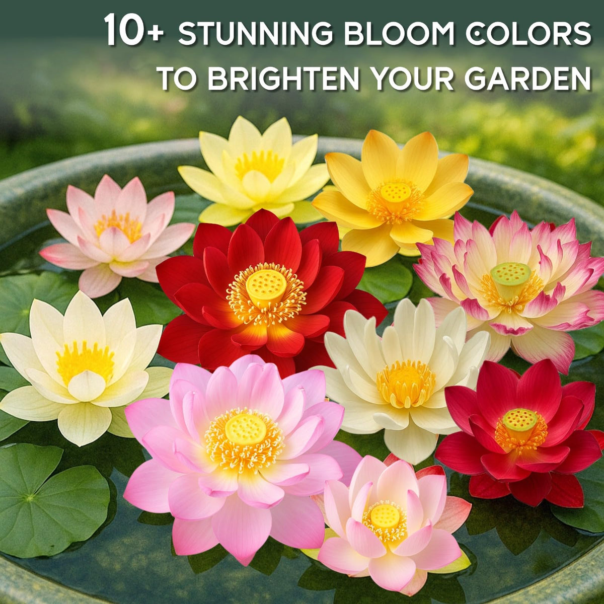 EquSym lotus seeds in aquarium and water garden setup