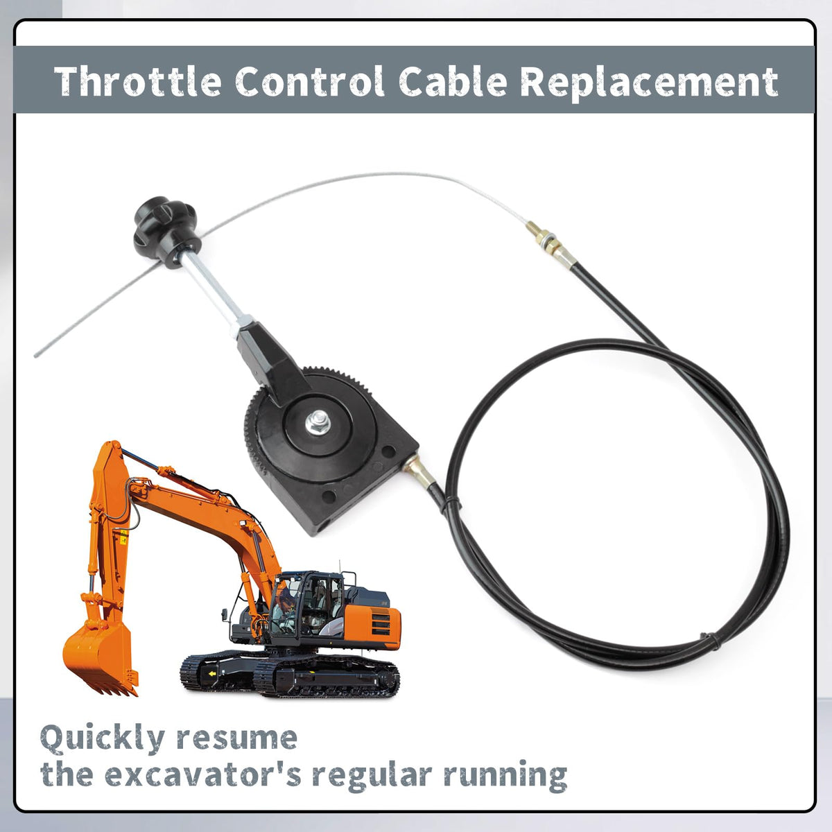 Erchon bendable throttle cable installation setup demonstrates flexible routing