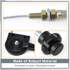 Erchon throttle cable durability close-up highlights high-strength materials