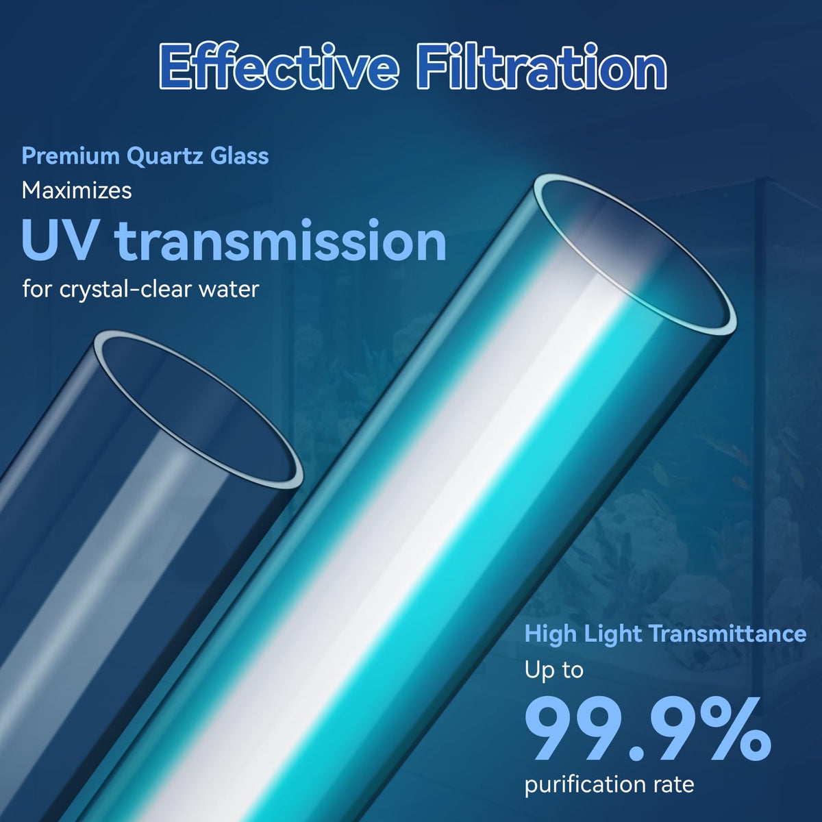 ERETOW 5W UV bulb features a durable design for reliable UV filtration