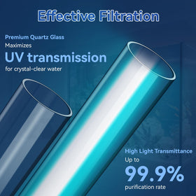 ERETOW 5W UV bulb features a durable design for reliable UV filtration
