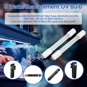 ERETOW 5W UV bulb shows quartz glass construction for durability