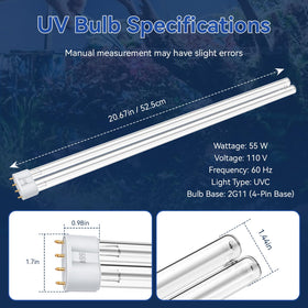 ERETOW 55W UV bulb installed in outdoor fountain supports clear water visuals.