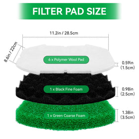 ERETOW white polymer wool pads polish water clarity in outdoor ponds.