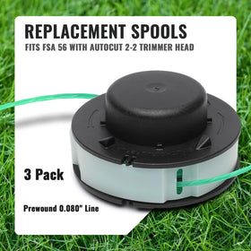 ERGIT prewound spool with 0.065-inch nylon line, saving setup time in the field.