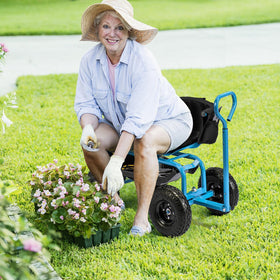 ERGO MASTER rolling cart for trimming, planting, harvesting tasks.