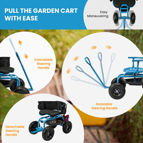 ERGO MASTER four pneumatic tires handle uneven terrain with ease.