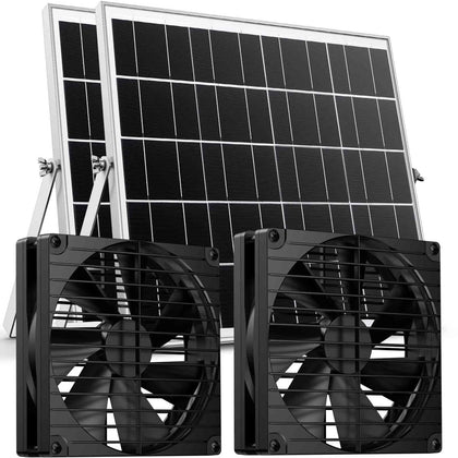 Erifyng 7-inch solar exhaust fan outdoors delivering strong airflow for greenhouse cooling