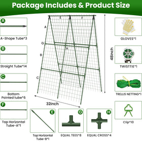Erinaik 11mm steel trellis closeup shows rugged rustproof frame