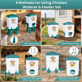 Erinaik adjustable legs support growing flocks and easy height changes.