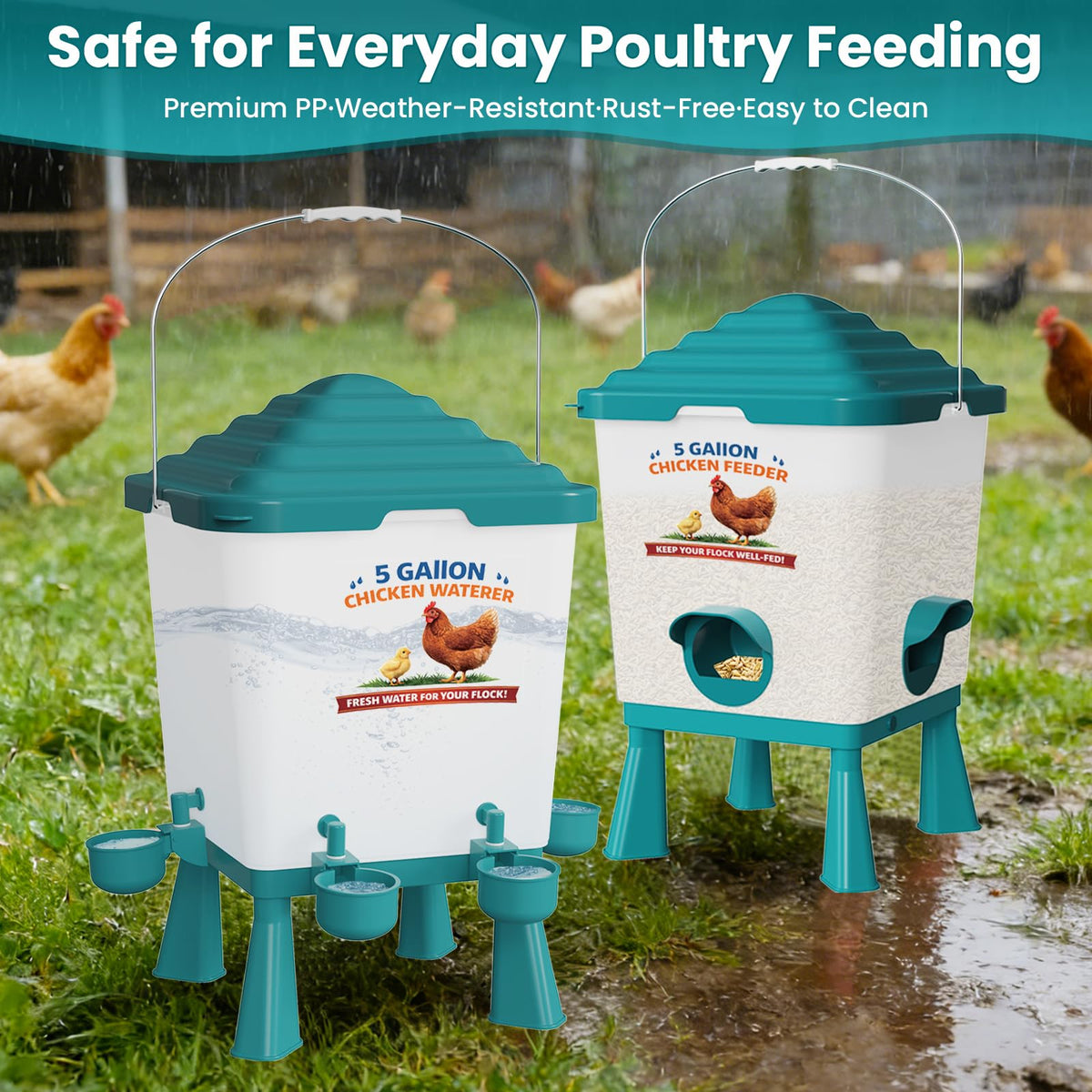 Erinaik bonus accessories like treat holders enhance daily poultry routines.