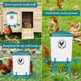 Erinaik waterer designed for hanging or mounting inside a coop or run.