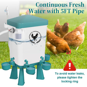 Erinaik UV-resistant plastic waterer withstands outdoor conditions year-round.