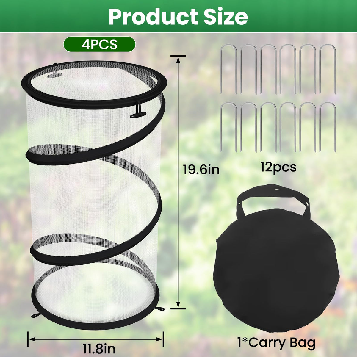 Erinaik mesh plant protector breathable mesh lets light through while deterring pests.