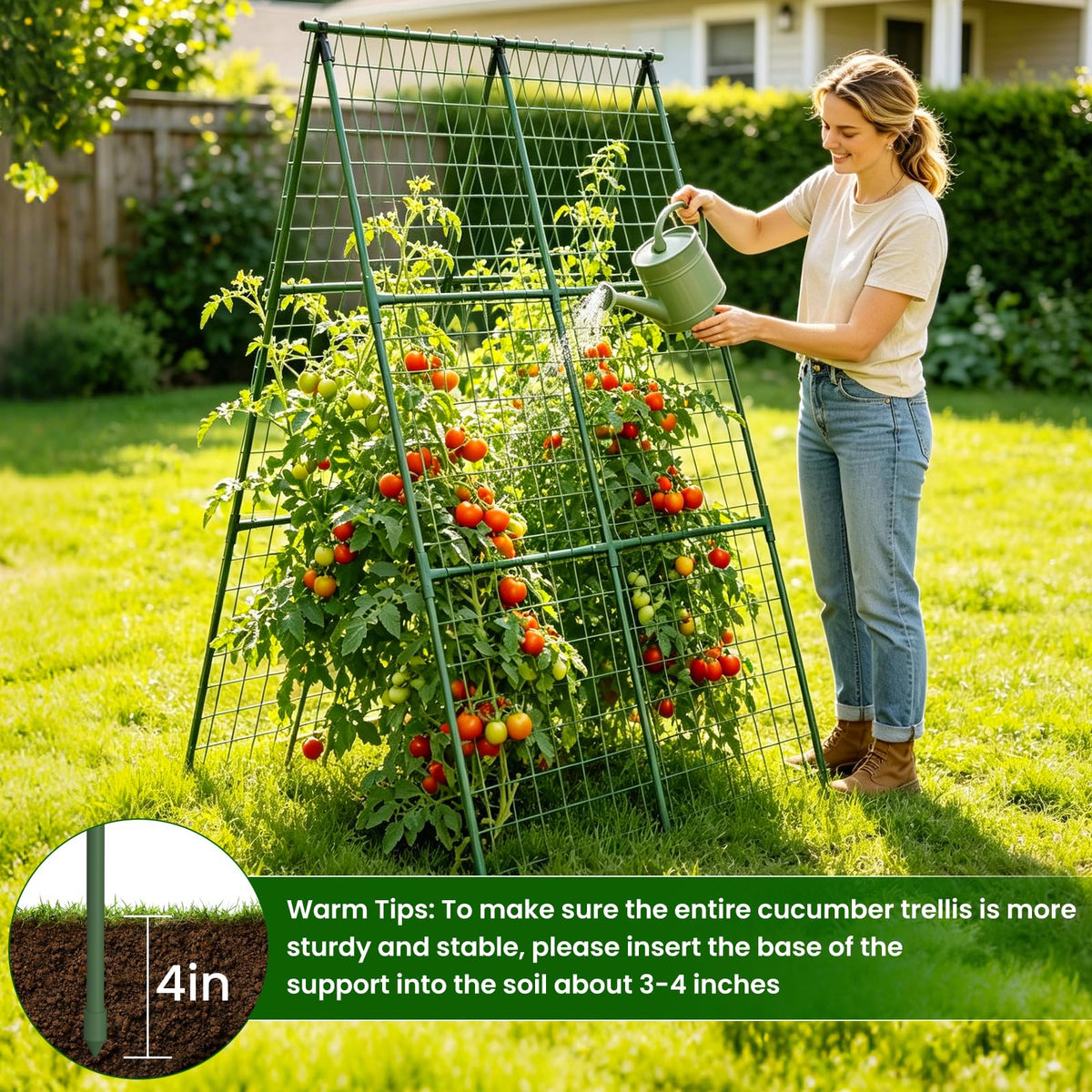 Raised-bed use example demonstrates flexible configuration for small spaces