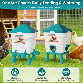 Erinaik removable legs and clear body ease feed level monitoring.