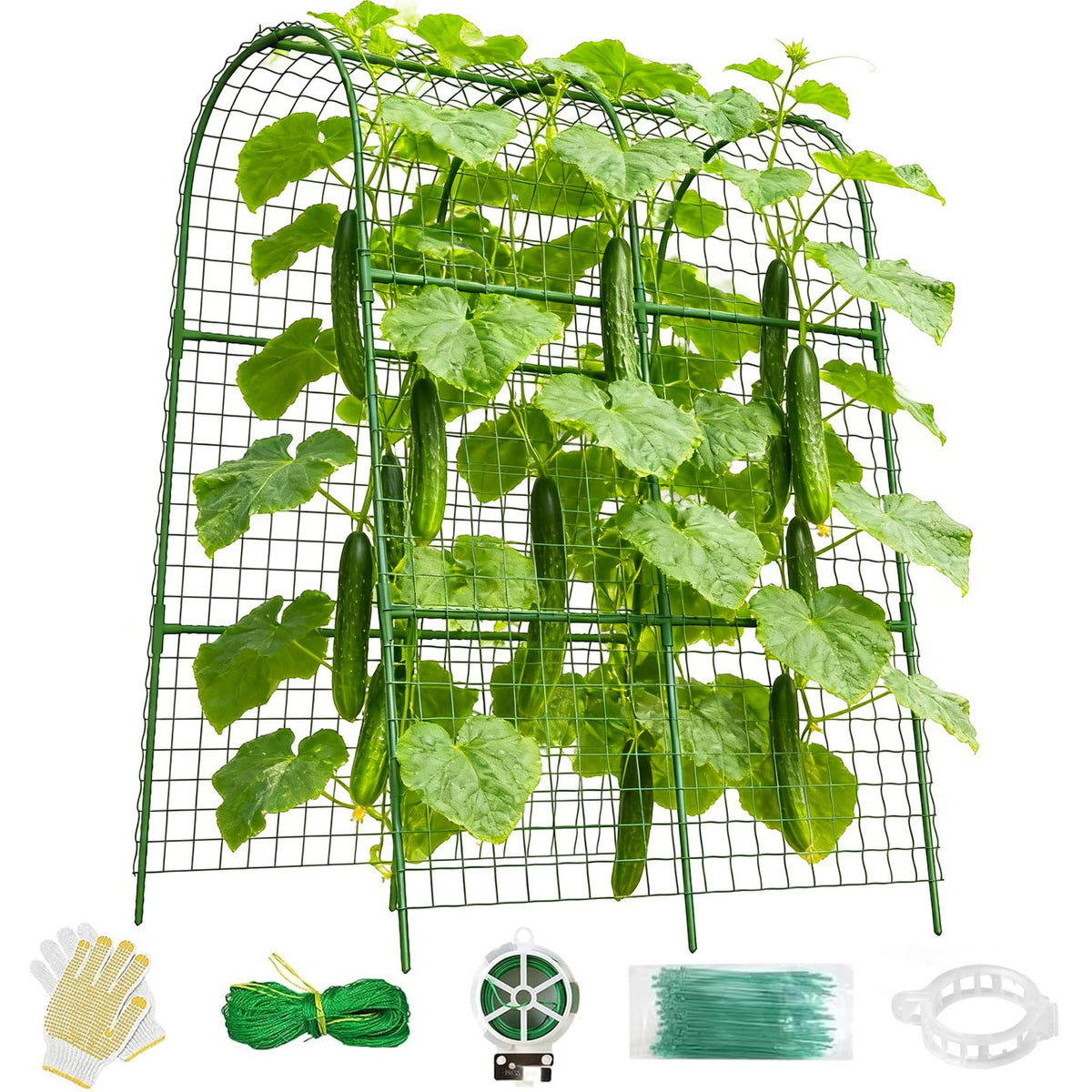 Erinaik U-Shape Garden Trellis for raised beds supports climbing plants and saves garden space efficiently.