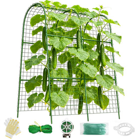 Erinaik U-Shape Garden Trellis for raised beds supports climbing plants and saves garden space efficiently.