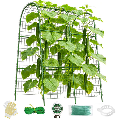 Erinaik U-Shape Garden Trellis for raised beds supports climbing plants and saves garden space efficiently.