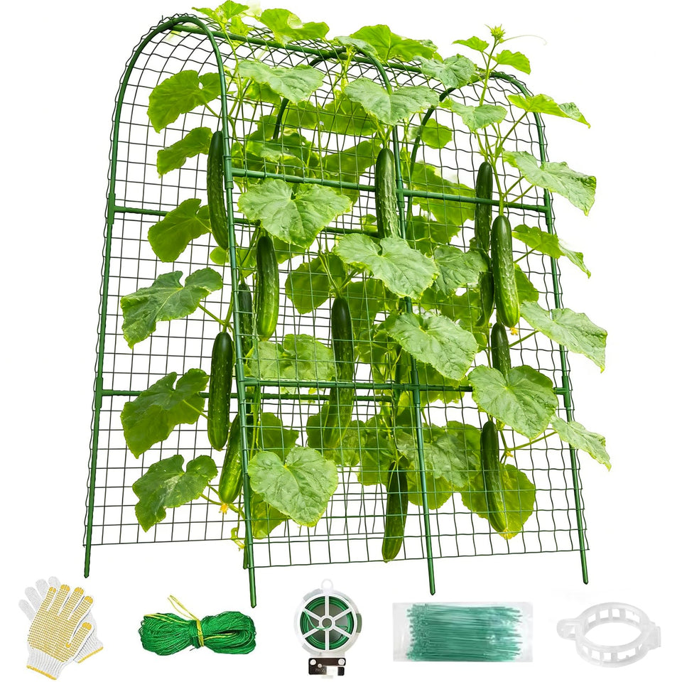 Erinaik U-Shape Garden Trellis for raised beds supports climbing plants and saves garden space efficiently.