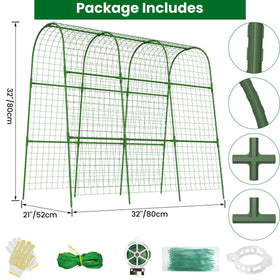 Erinaik U-shape garden trellis provides stable support for climbing plants.