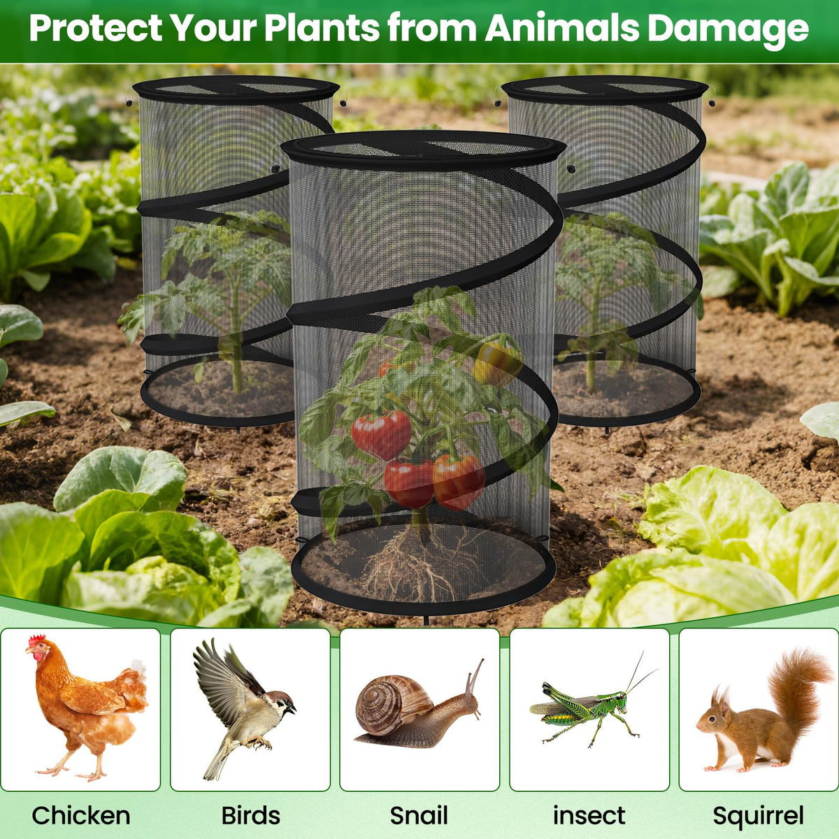 Erinaik wind-stable ground stakes keep the protector secure