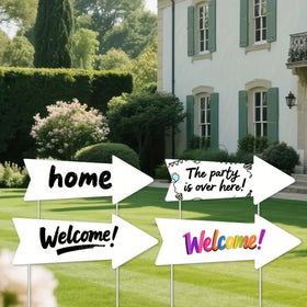 EROLPXE blank arrow signs with stakes, ideal for backyard events.