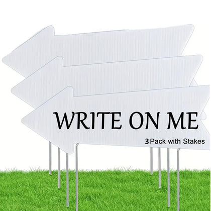 EROLPXE blank arrow sign 17x6 with stake for outdoor directions, weather resistant and reusable.