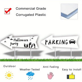 EROLPXE weatherproof arrow signs for parties and estate sales.