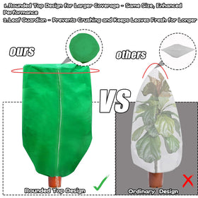 ERTIUANIO plant cover with zipper drawstring enables easy installation and secure fit.