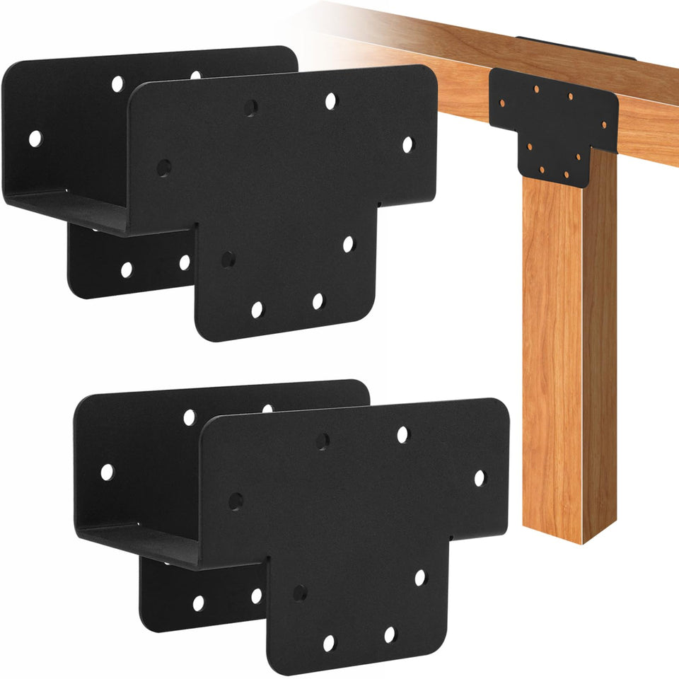Ertuohg 2pcs pergola brackets for 4x4 posts provide sturdy DIY support for patios