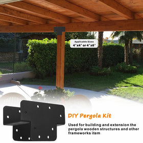 Ertuohg 4x4 wood post fit ensures stable garden pergola structures