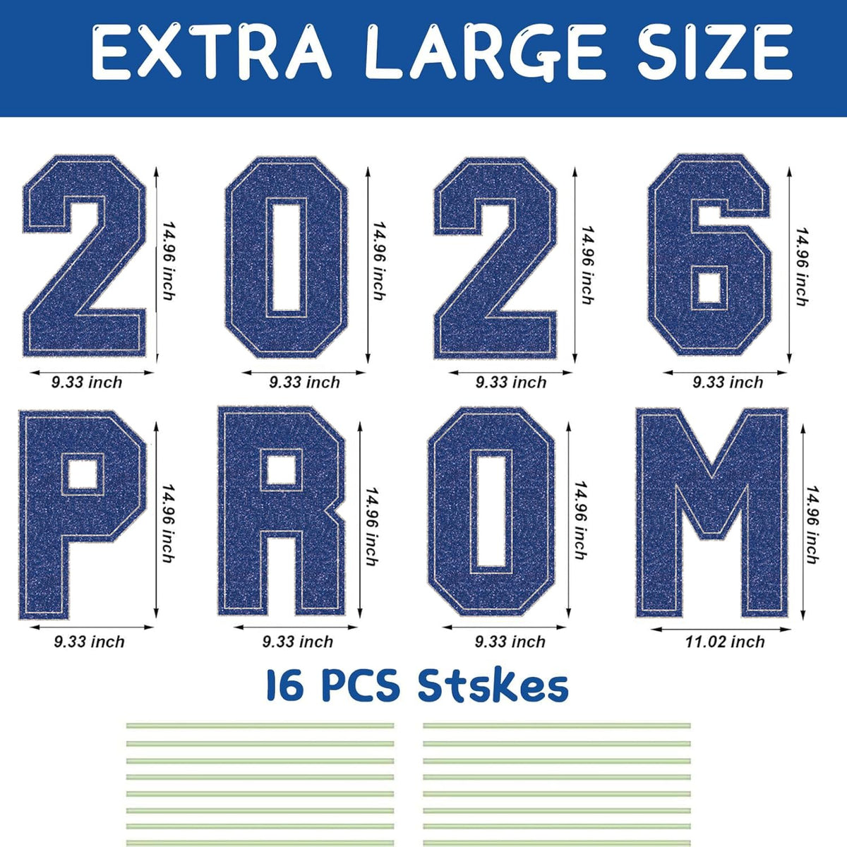 Ertyjikg Prom 2026 silvery yard sign with stake for durable outdoor display
