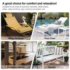 ERWUDEling compatible with most chaise recliners for backyard leisure.