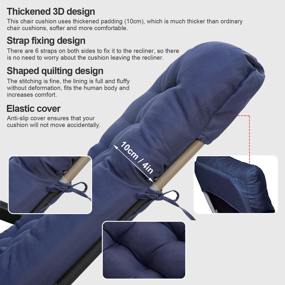 ERWUDEling Zero Gravity Cushion back view shows durable seam and six-strap secure fit