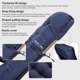 ERWUDEling Zero Gravity Cushion back view shows durable seam and six-strap secure fit