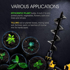 ERYTLLY bulb planter in use creates precise planting holes.